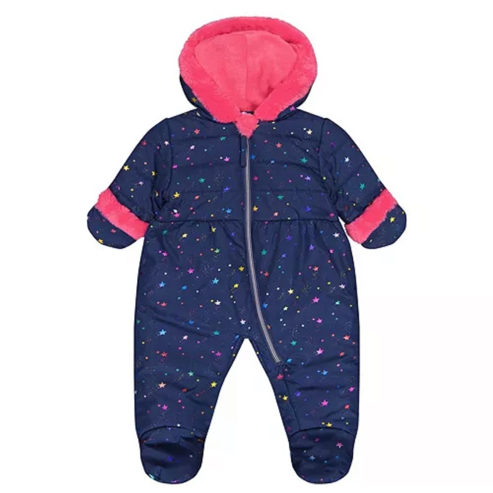 Rothschild Blue and Pink Insulated Snowsuit NWT Size 6-9 Months
